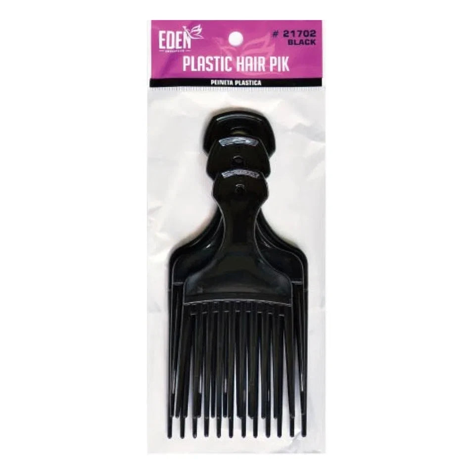 Eden Plastic Hair Pik – Black — CLIPRONS