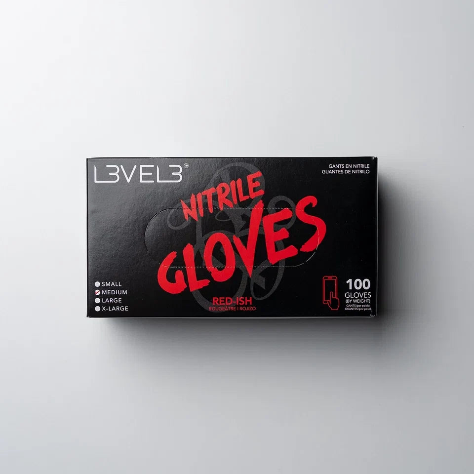 L3VEL3 Red Nitrile Gloves - Delivers Outstanding Protection - Large- 100PCS - Red — CLIPRONS