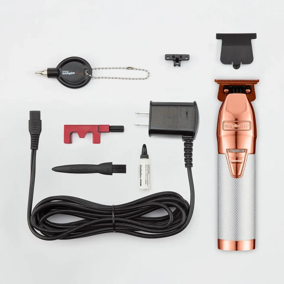 BaBylissPRO ROSEFX Skel Metal Trimmer – Exposed 360° T-Blade, Cord/Cordless, 2-Hr Runtime — CLIPRONS