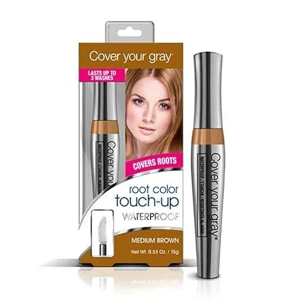 Cover Your Gray Waterproof Root TouchUp, Medium Brown, 0.53 Ounce — CLIPRONS