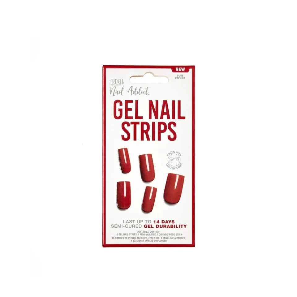 Ardell Nail Addict Gel Nail Strips Pure Paprika — CLIPRONS