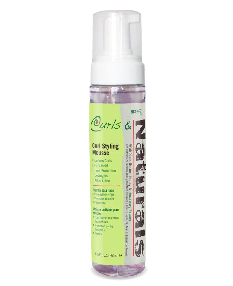 Curls & Naturals Curl Styling Mousse with Shea Butter, Honey and Rosemary Extract — CLIPRONS