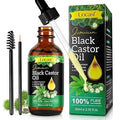 Jamaican Black Castor Oil - 100% Pure and Organic, Cold Pressed in Glass Bottles for Hair Growth, Eyebrow Nourishment, and Skin Hydration — CLIPRONS