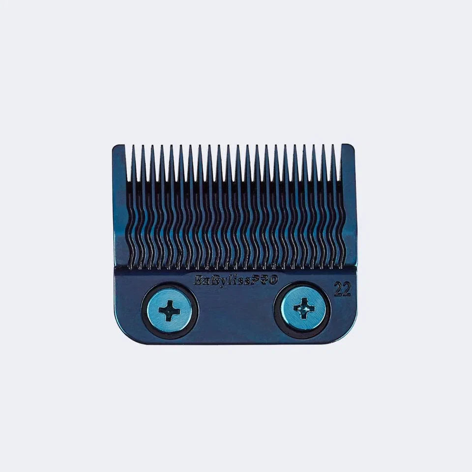 BaBylissPRO Precision Fade Blade Blue Titanium Metal-Injection Molded (MIM) (22 teeth) — CLIPRONS