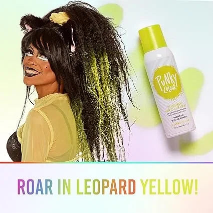 Punky Temporary Hair Color Spray Leopard Yellow — CLIPRONS