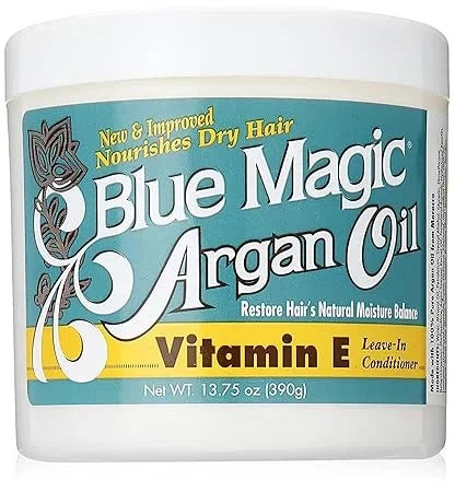 BLUE MAGIC Argan Oil & Vitamin-e Leave-in Conditioner 13.75 Oz, Blue (BLMARG) — CLIPRONS