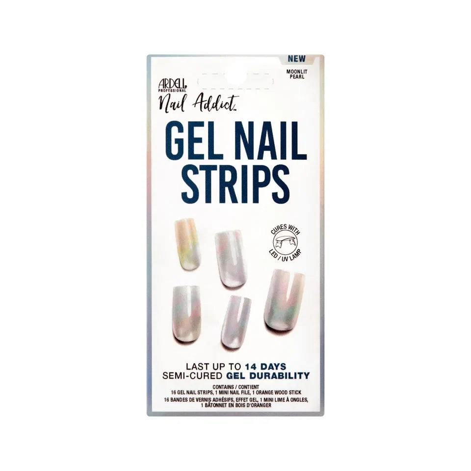 Ardell Nail Addict Gel Nail Strips Moonlit Pearl — CLIPRONS