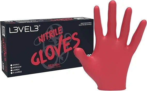 L3VEL3 Red Medium Nitrile Gloves – 100 Pieces — CLIPRONS