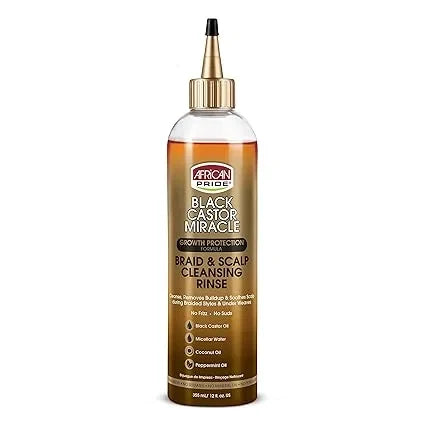 African Pride Black Castor Miracle Braid & Scalp Cleansing Rinse - 354ml — CLIPRONS