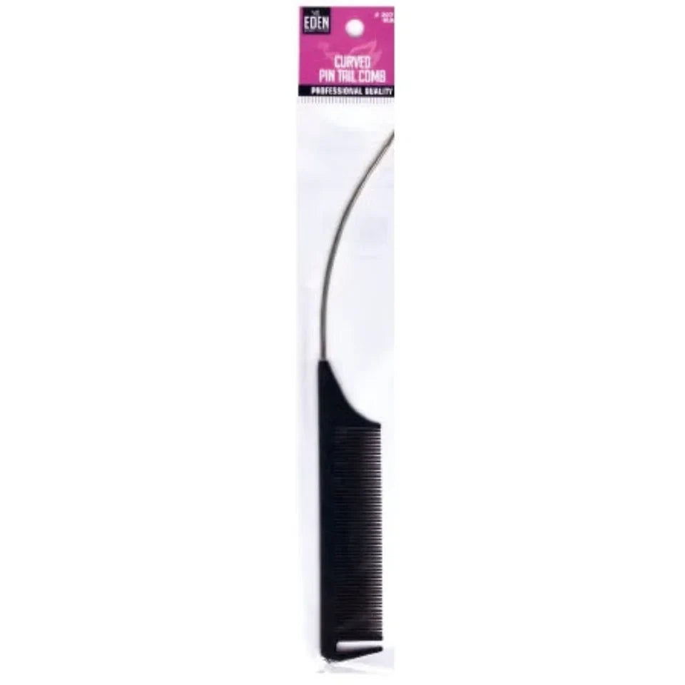 Eden Curved Tail Metal Comb - Black — CLIPRONS