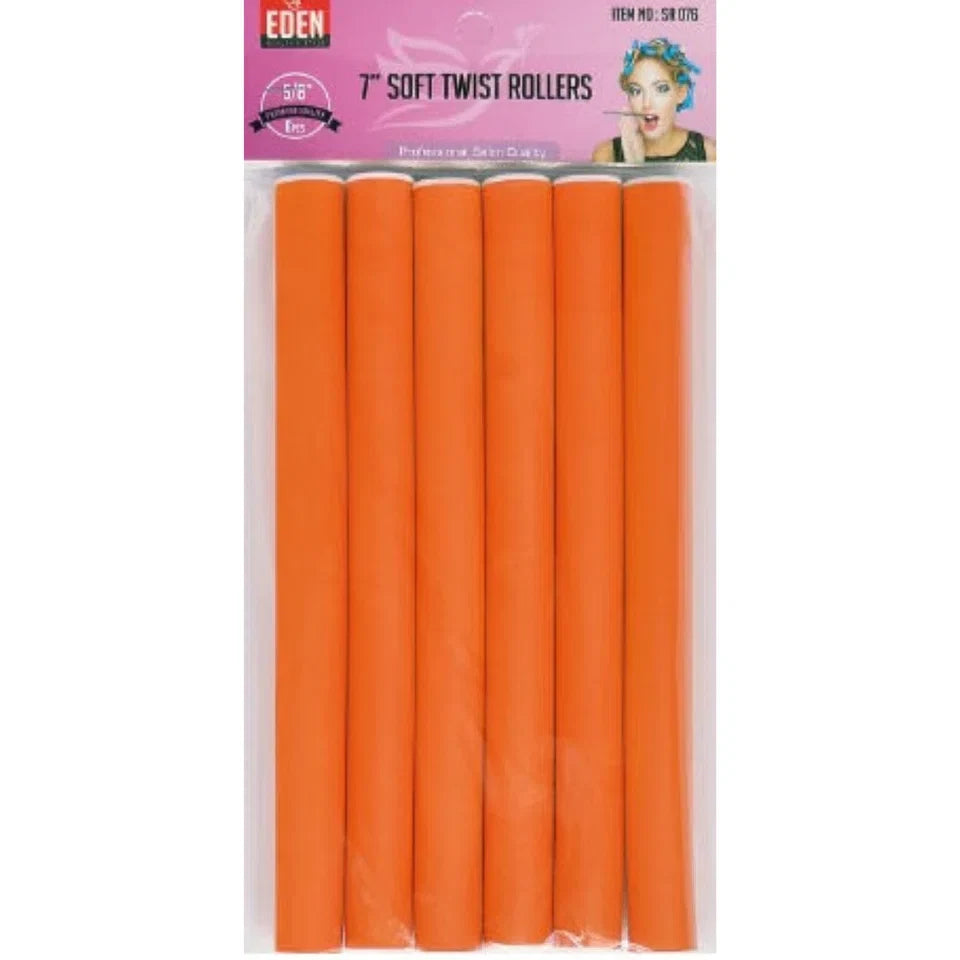Eden 7'' Soft Twist Rollers - Orange — CLIPRONS