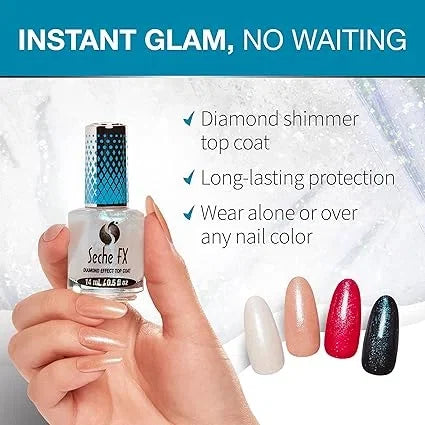 Seche FX Diamond Effect Top Coat Blue — CLIPRONS