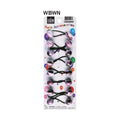 Eden 8pcs Hair Beads - Black/White/Pink — CLIPRONS