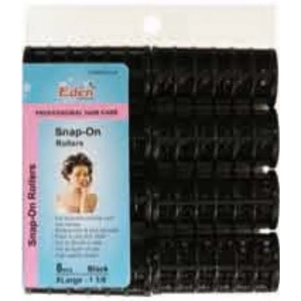 Eden Black Snap-On Foam Rollers – 8PCS - X- Large — CLIPRONS