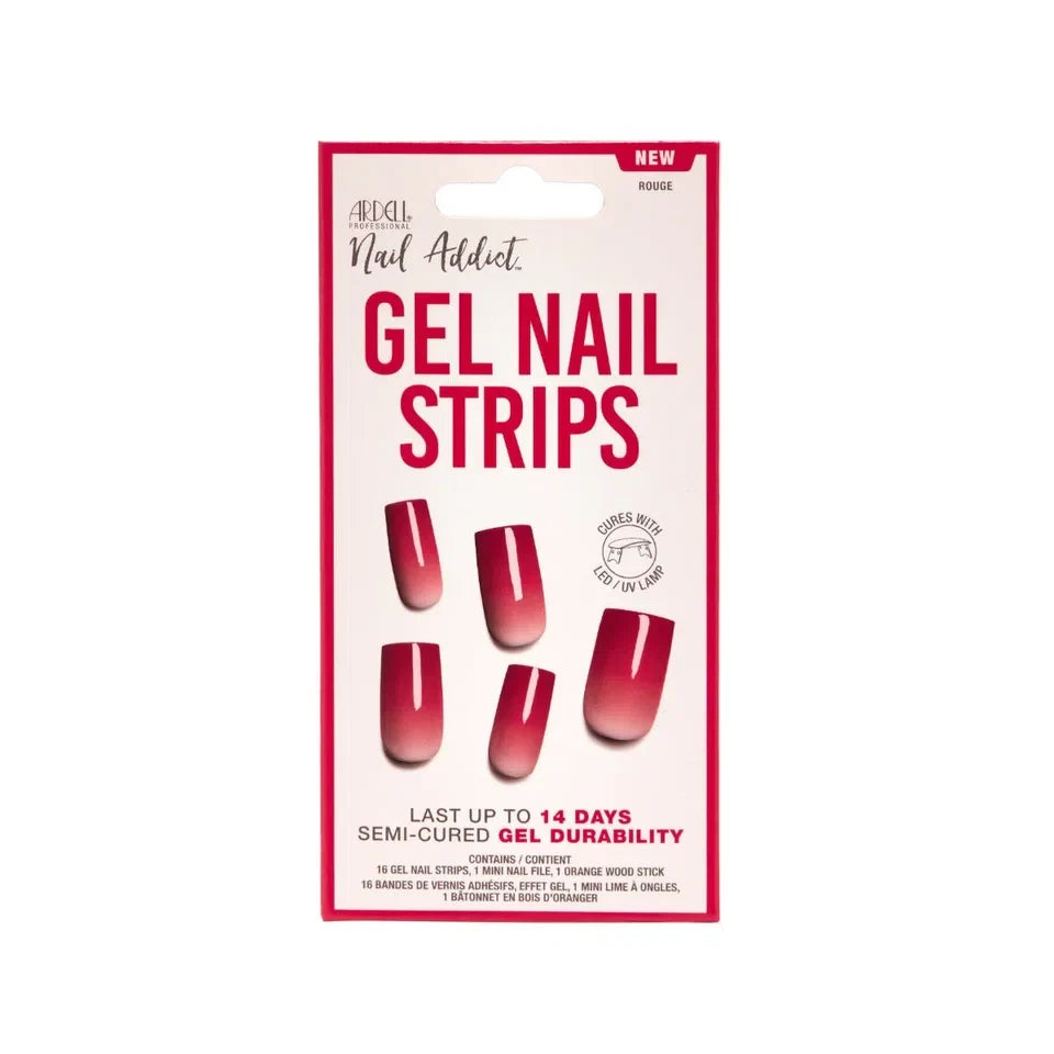 Ardell Nail Addict Gel Nail Strips Rouge — CLIPRONS