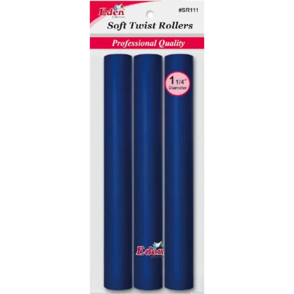 Eden 1 ''1/4" Soft Twist Hair Rollers — CLIPRONS