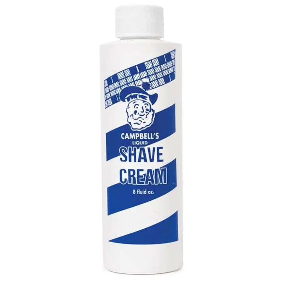 Campbell's Liquid Shave Cream 8 fl oz Hot Shaving Machine NEW — CLIPRONS