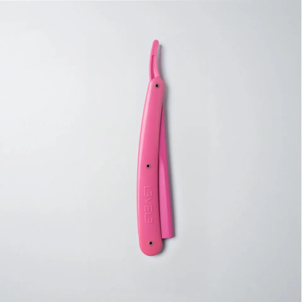 L3VEL3 Straight Razor Holder - Excellent Grip and Control - Precision Shaving Control - Pink — CLIPRONS
