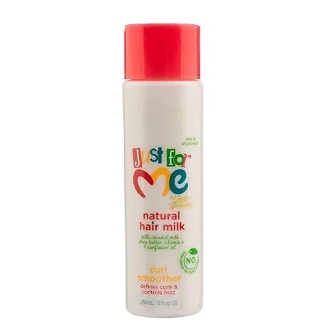 Just For Me Natural Hair Milk Curl Smoother - Defines Curls & Controls Frizz, Contains Coconut Milk, Shea Butter, Vitamin E, Sunflower Oil, Lightweight Moisture, 8 oz — CLIPRONS
