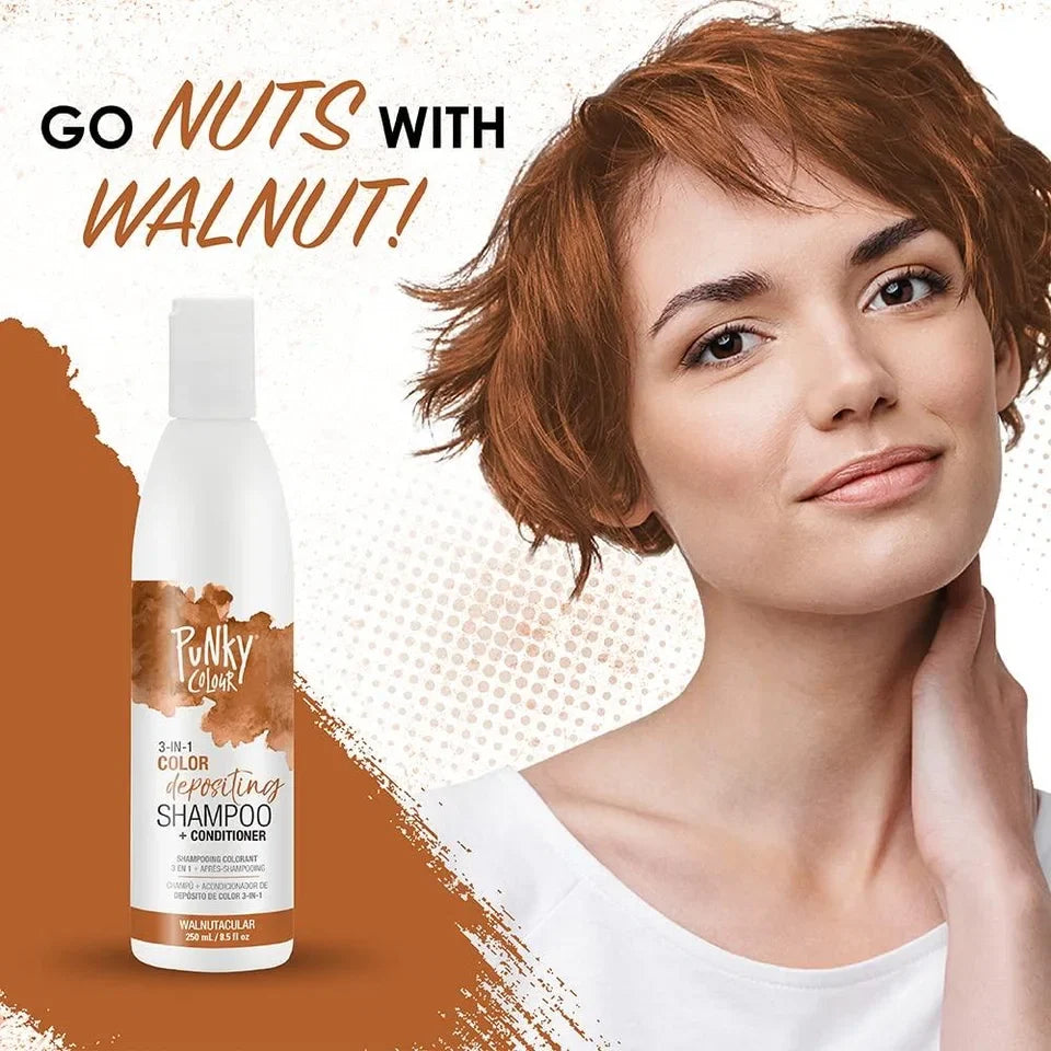 Punky 3-in-1 Color Depositing Shampoo + Conditioner Walnutacular — CLIPRONS