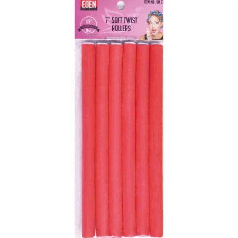 Eden 7'' Soft Twist Rollers - Red — CLIPRONS