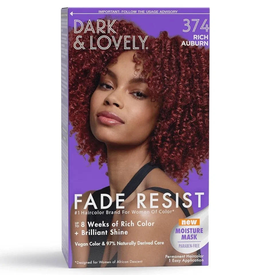 Dark and Lovely Fade Resistant Rich Conditioning Color, No. 374, Rich Auburn, 1 ea (Pack of 10) — CLIPRONS