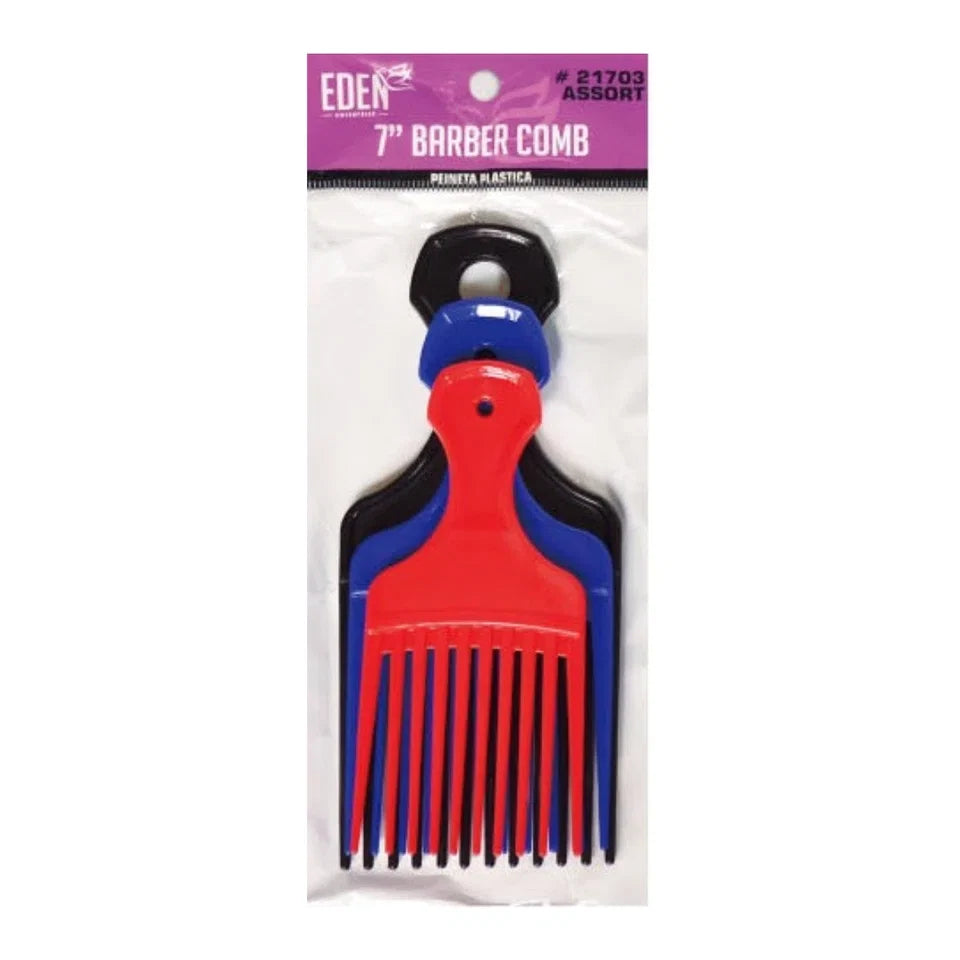 Eden 3pcs 7" Barber Comb – Assorted — CLIPRONS