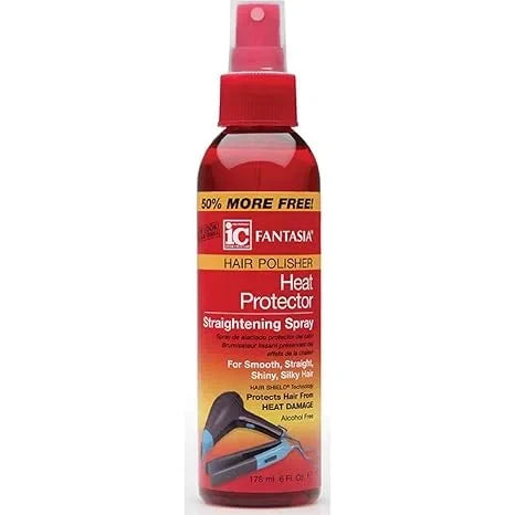 Fantasia Hair Polisher Heat Protector Straightening Spray, 6 oz (Pack of 3) — CLIPRONS