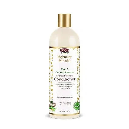 African Pride Moisture Miracle Aloe & Coconut Water Conditioner | Deep Conditioner & Hair Mask for Dry, Damaged Hair | Restores Moisture, Strengthens, Softens Curls & Coils | 12 oz — CLIPRONS