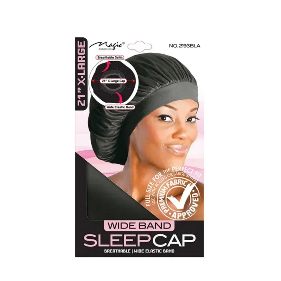 Magic Collection 21" X-Large Wide Band Sleep Cap - Black — CLIPRONS