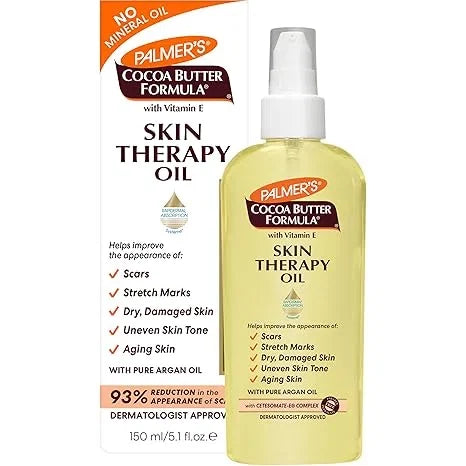 Palmer's Cocoa Butter Formula Skin Therapy Moisturizing Body Oil with Vitamin E & Pure Argan Oil, Deep Body Moisturizer for Dry, Damaged Skin, 5.1 Ounces — CLIPRONS