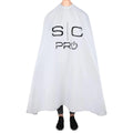 StyleCraft Waterproof Barber/Stylist Cape with Adjustable Closure - White — CLIPRONS