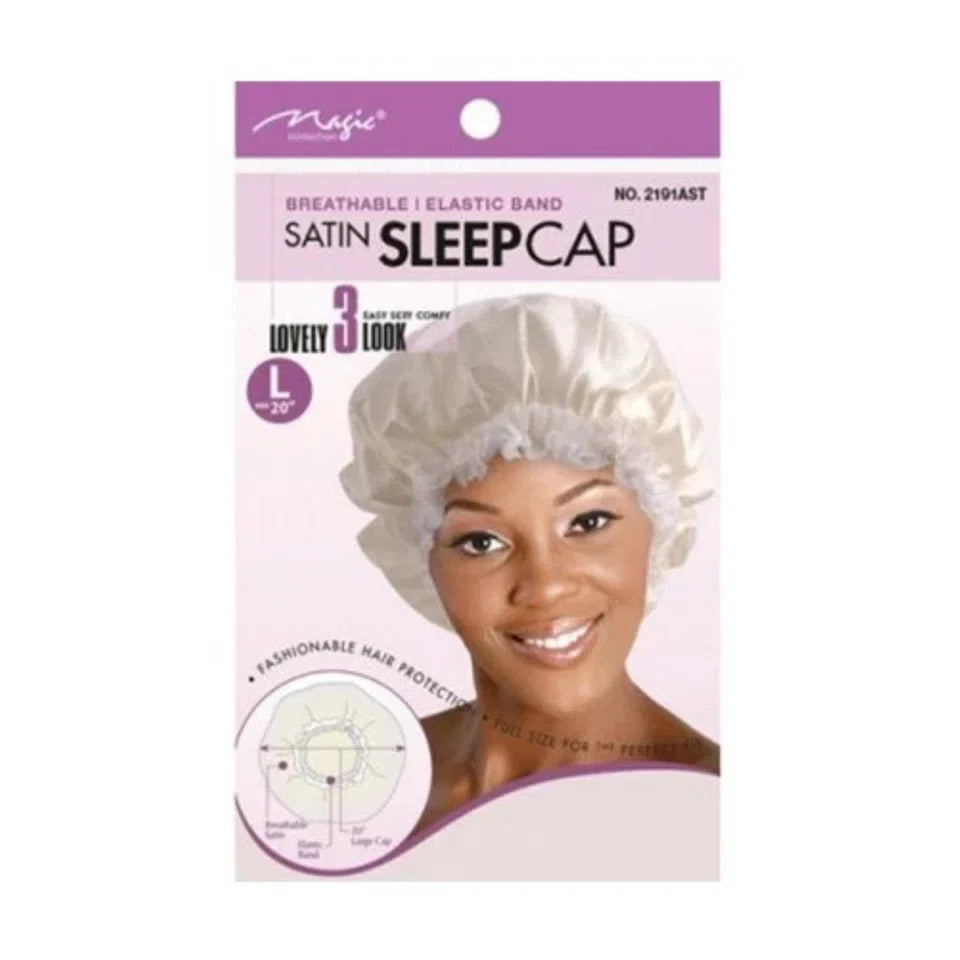 Magic Collection 20" Large Satin Sleep Cap – Assorted — CLIPRONS