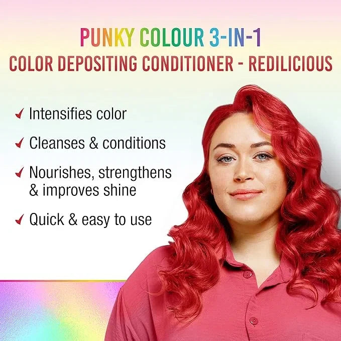 Punky 3-in-1 Color Depositing Shampoo-Conditioner Redilicious — CLIPRONS