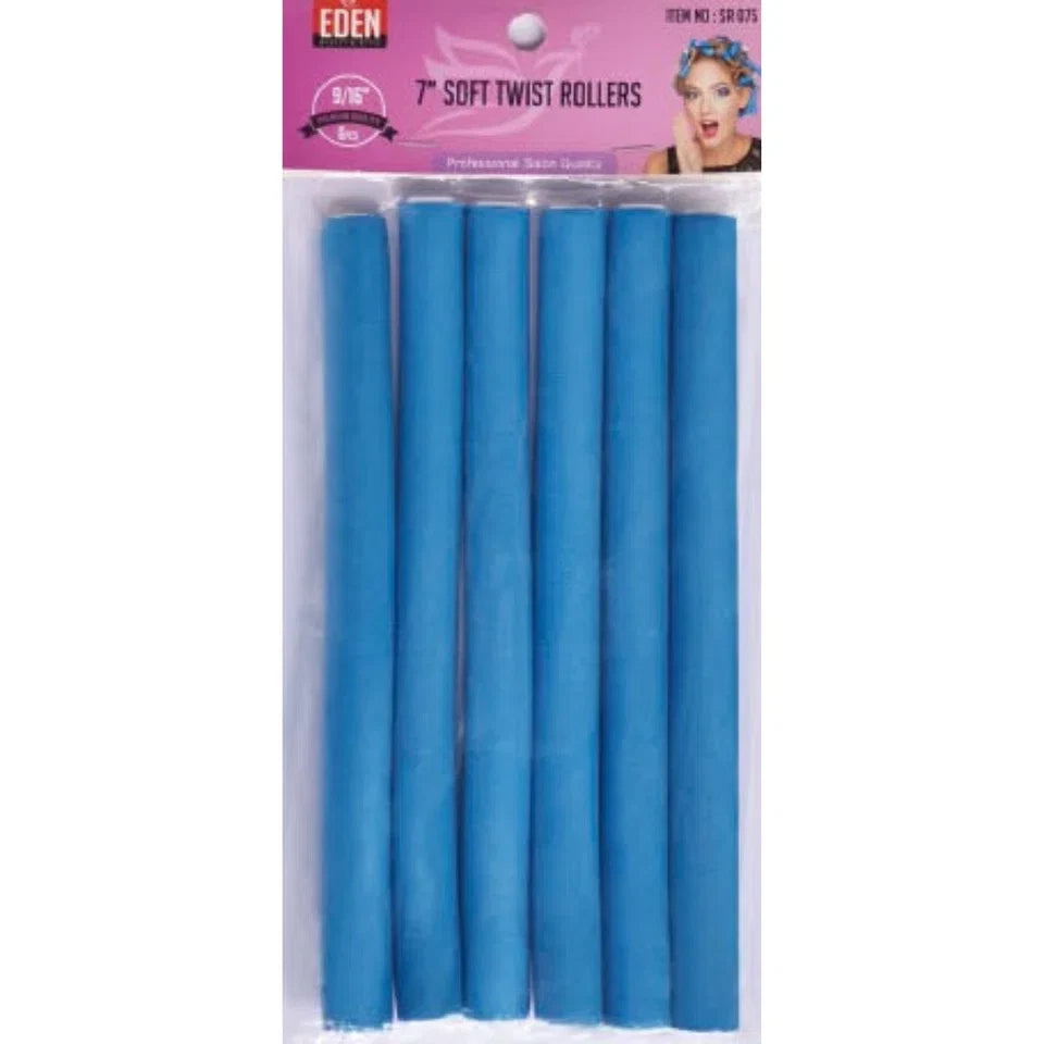 Eden 7'' Soft Twist Rollers - Sky Blue — CLIPRONS