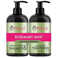 Mielle Organics Rosemary Mint Strengthening Shampoo and Leave-In Conditioner Infused with Biotin, Cleanses and Helps Strengthen Weak and Brittle Hair, 12 Ounces — CLIPRONS