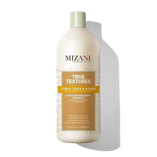 MIZANI True Textures Moisture Replenish Shampoo For Curly Hair - Smooths & Hydrates With Coconut Oil, Sulfate & Paraben-Free — CLIPRONS