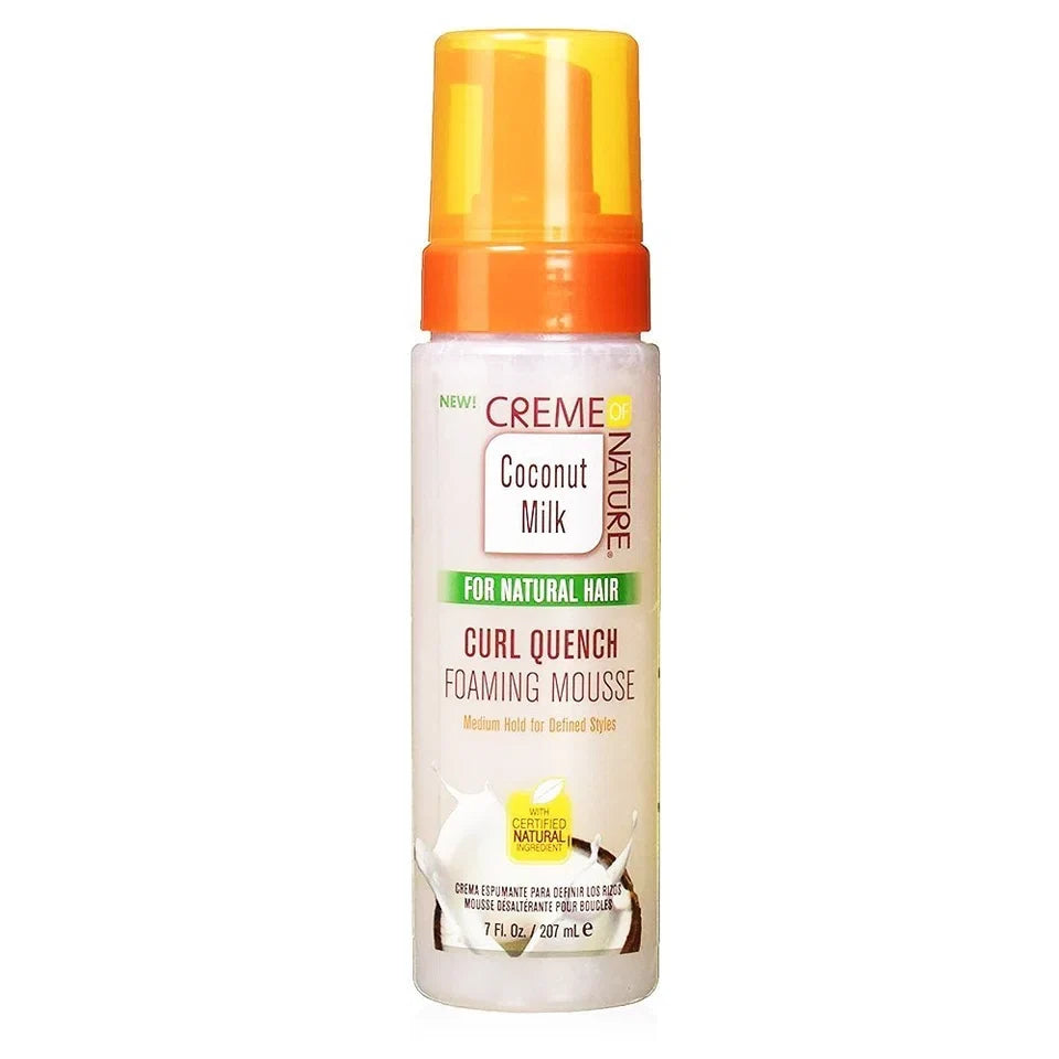 Creme of Nature Curl Quenching Foaming Mousse – Coconut Milk, 7 oz — CLIPRONS