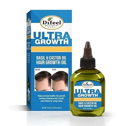 Difeel Men's Ultra Growth Basil & Castor Hair Oil - 74ml — CLIPRONS