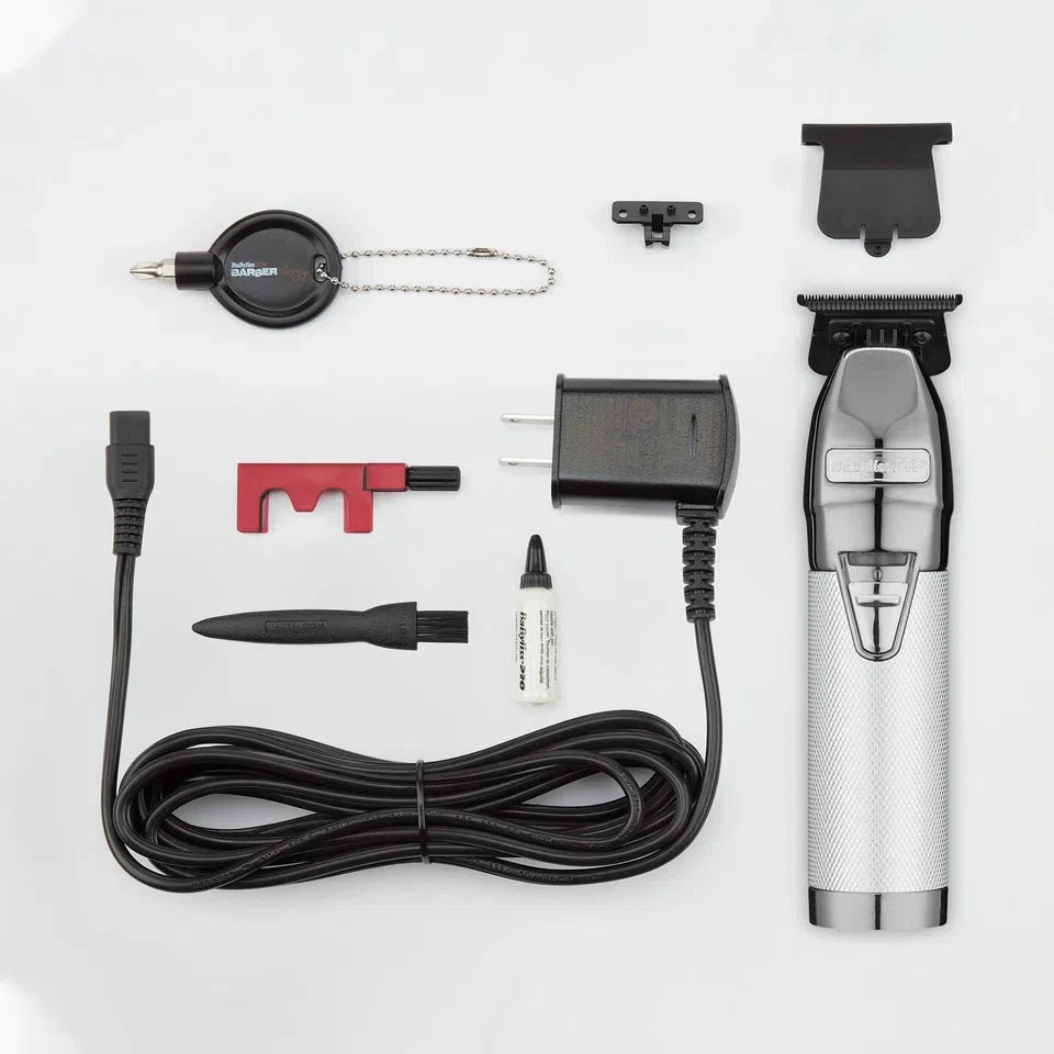 BaBylissPRO SILVERFX Skel Metal Trimmer – Exposed 360° T-Blade, Cord/Cordless, 2-Hr Runtime — CLIPRONS