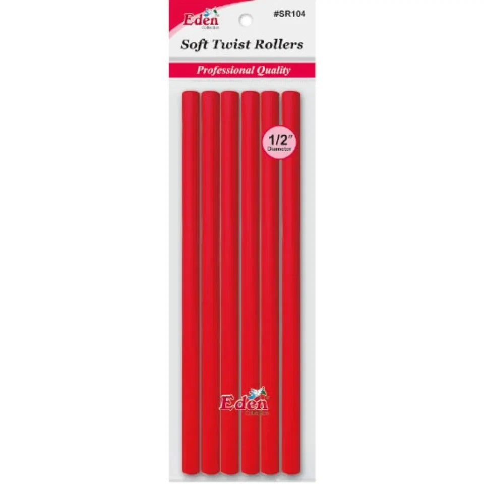 Eden 1/2" Soft Twist Hair Rollers - Red — CLIPRONS