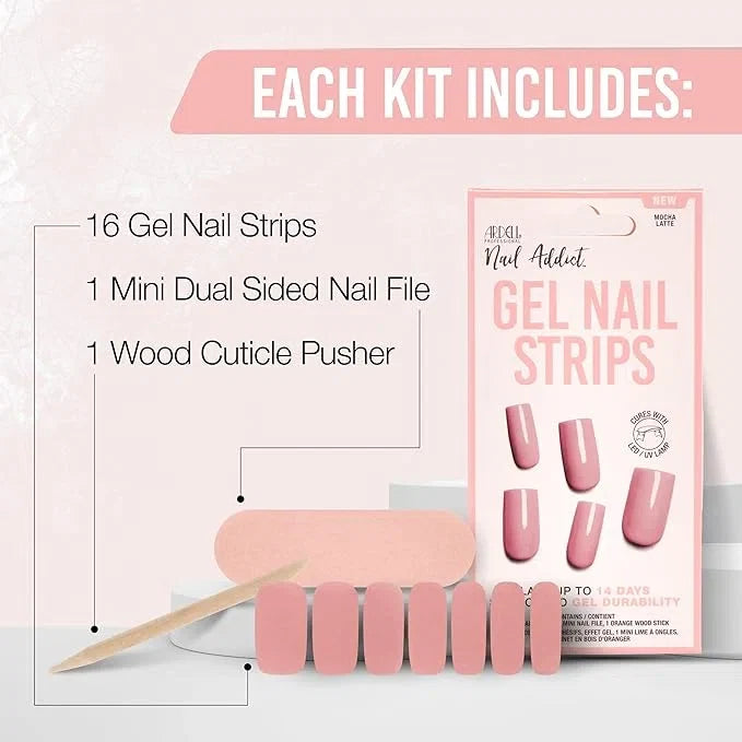 Ardell Nail Addict Gel Nail Strips Mocha Latte — CLIPRONS