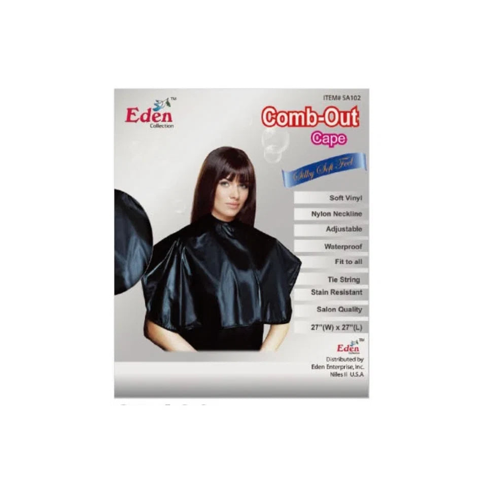 Eden Adjustable Waterproof Comb Out Cape – Black — CLIPRONS