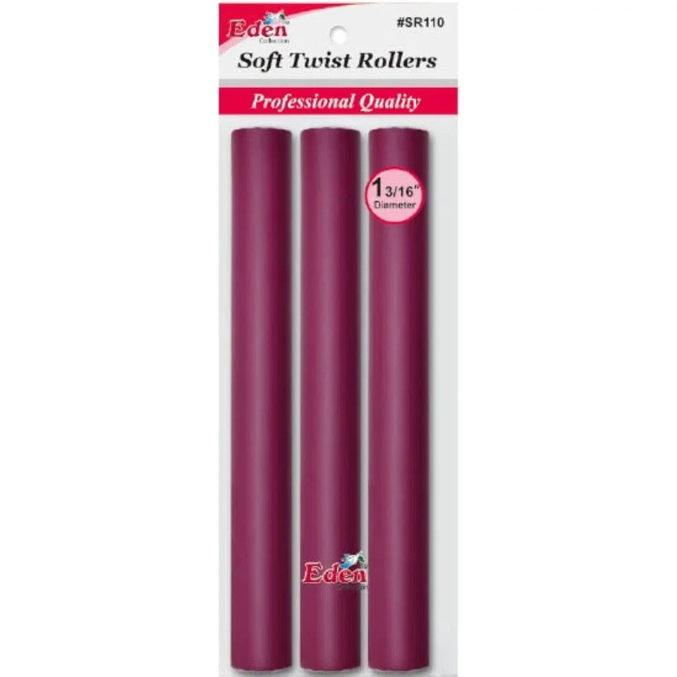 Eden 1 ''3/16 " Soft Twist Hair Rollers - Purple — CLIPRONS