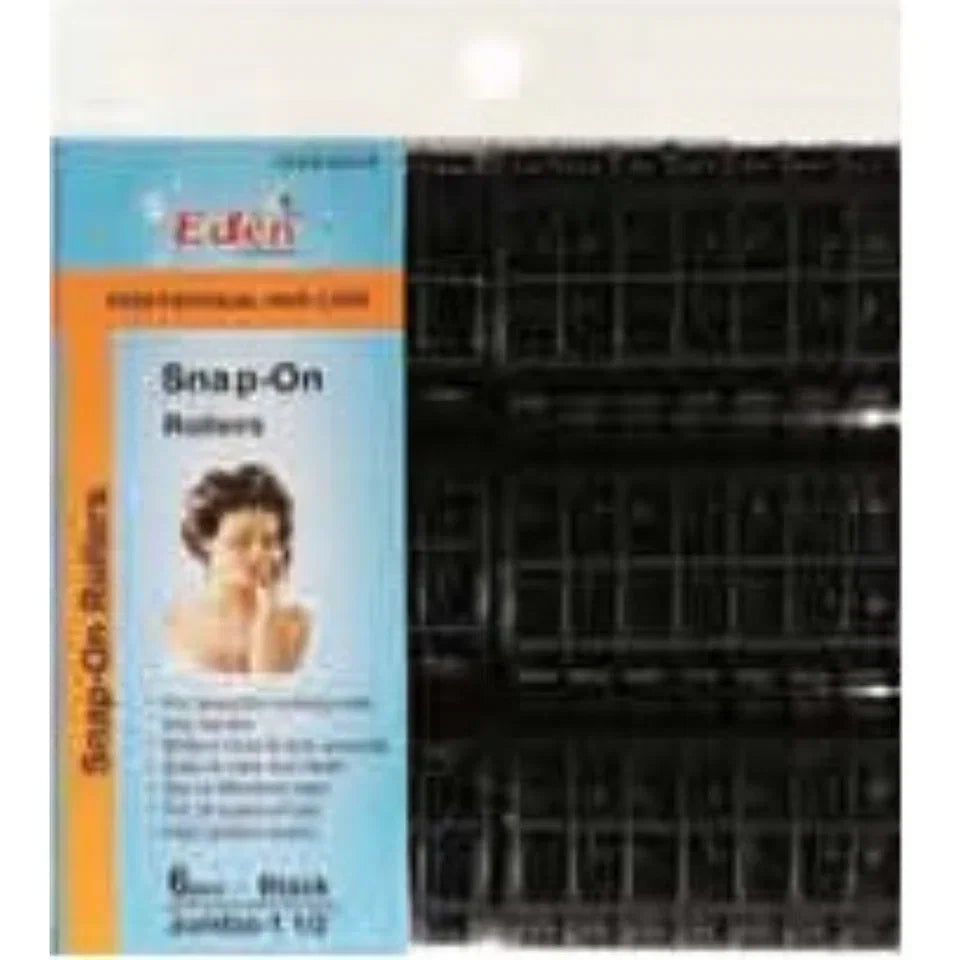 Eden Black Snap-On Foam Rollers – 6PCS - Jumbo — CLIPRONS