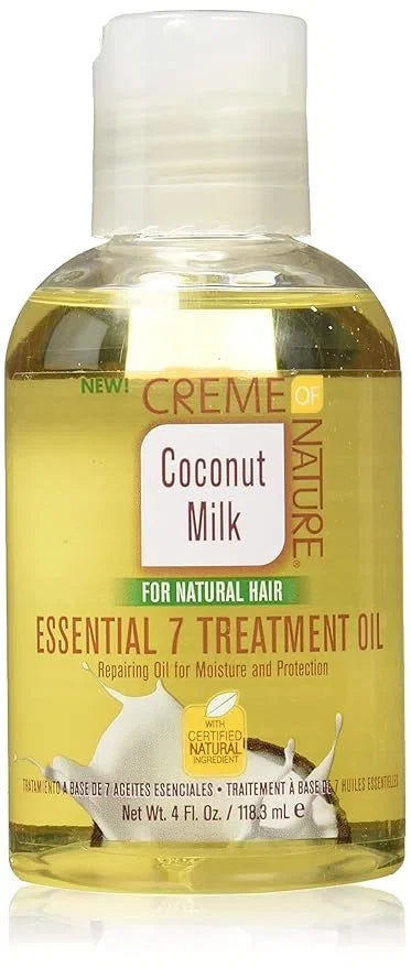 Creme of Nature coconut milk essential 7 treatment oil 4oz, 4 Fluid Ounce (Pack of 1) — CLIPRONS