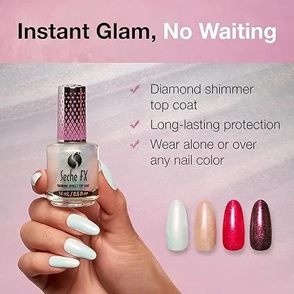 Seche FX Diamond Effect Top Coat pink — CLIPRONS
