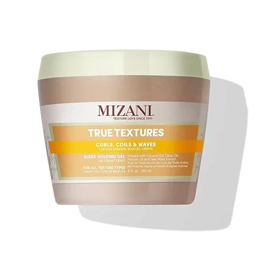 Mizani True Textures Sleek Holding Gel - Firm Hold Hair Gel, Flexible, Flake-Free, For All Hair Types — CLIPRONS