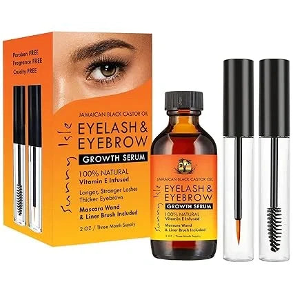 Sunny Isle Jamaican Black Castor Oil Eyelash & Eyebrow Growth Serum 2oz — CLIPRONS