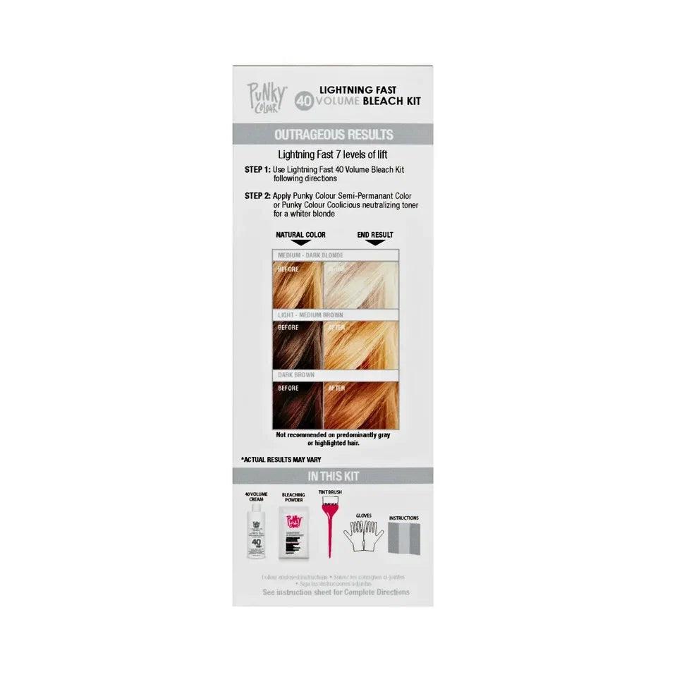 Punky Colour Lightning Fast 40 Volume Bleach Kit — CLIPRONS
